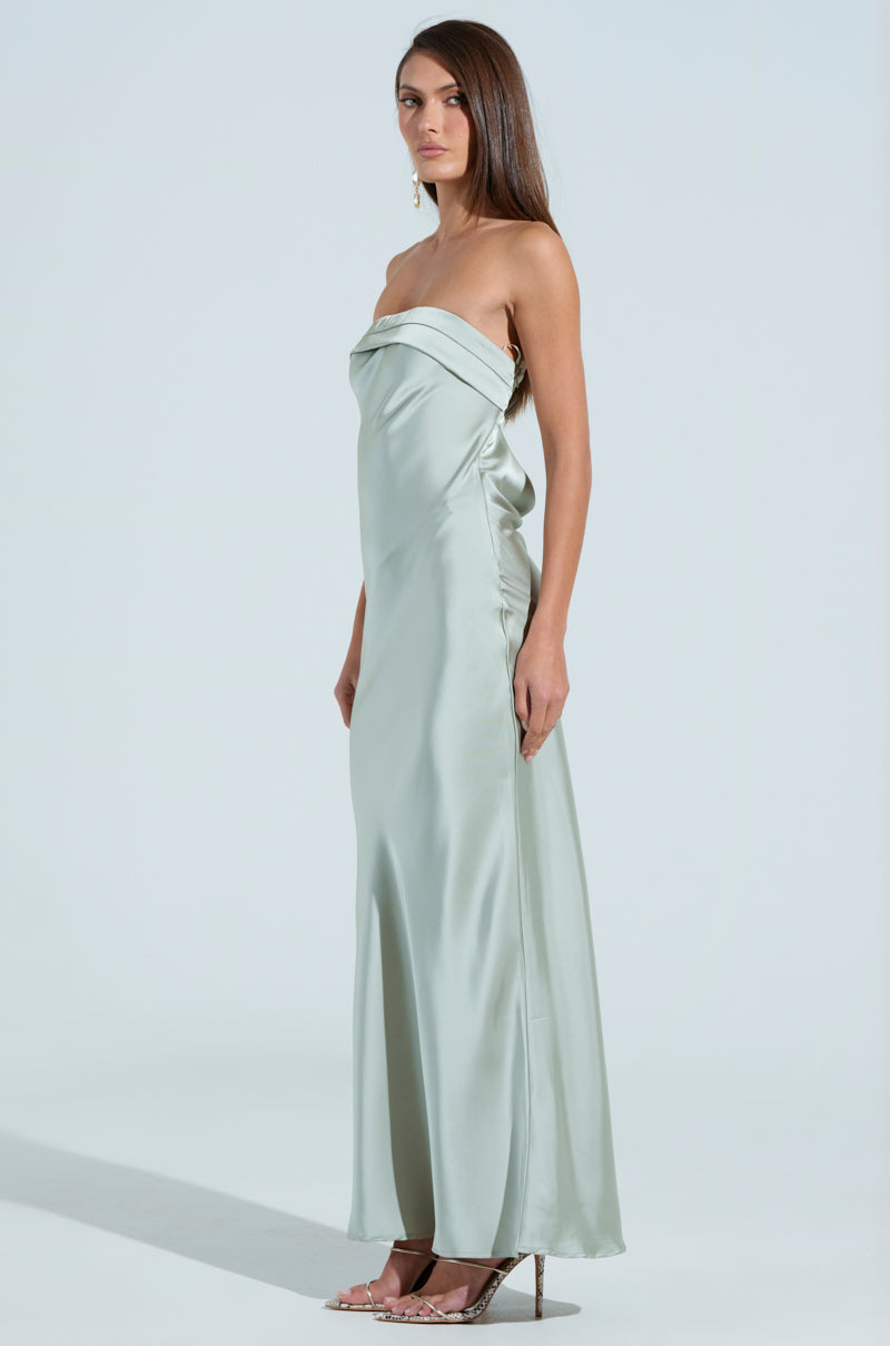 THE ONE THAT GOT AWAY SATIN MIDI DRESS