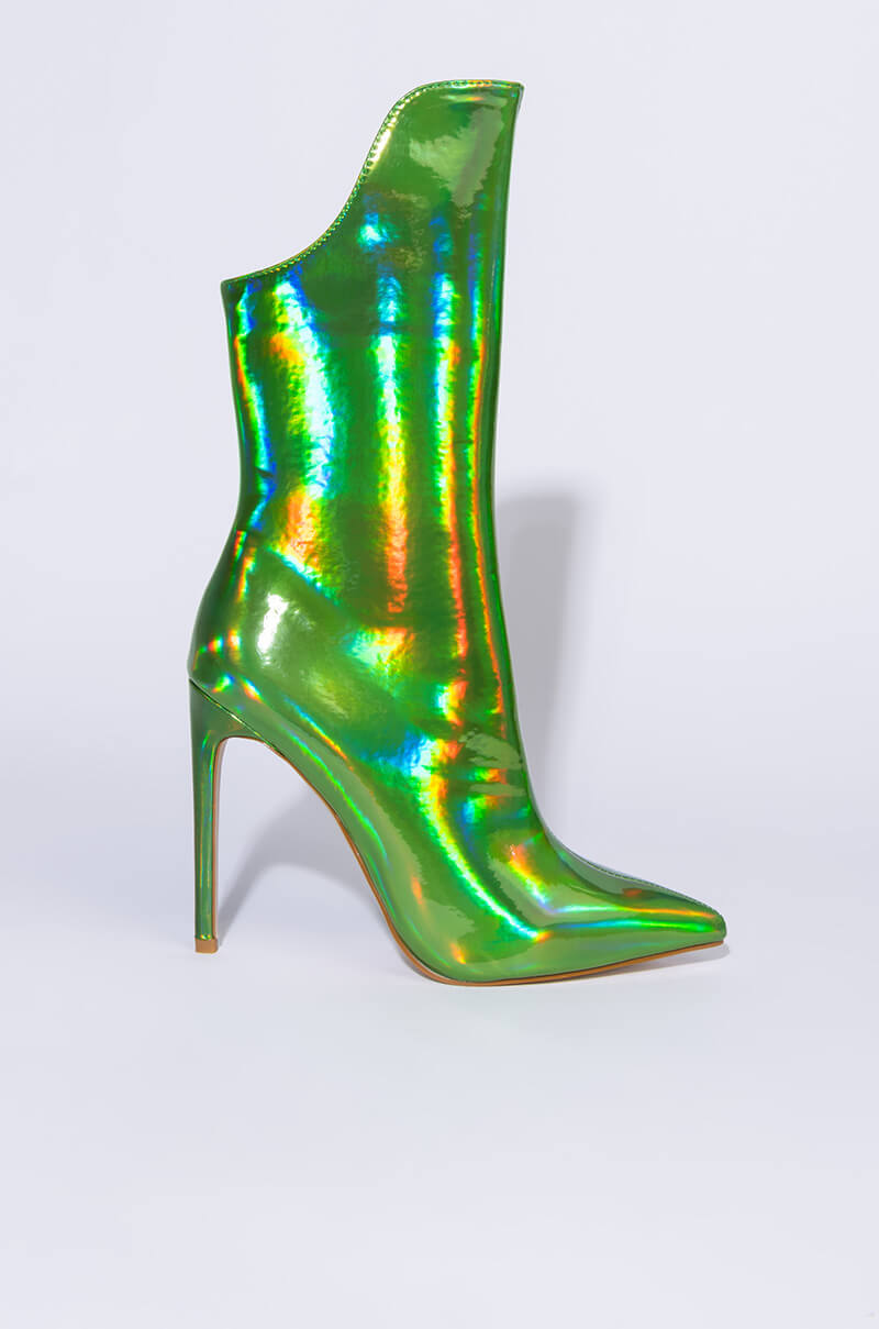 AZALEA WANG HALO SEXY STILETTO BOOTIE IN GREEN