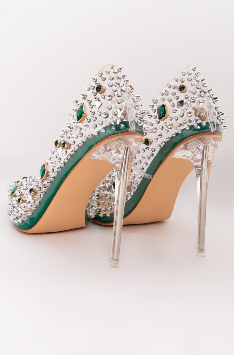 AZALEA WANG ADD A LITTLE SPICE STILETTO PUMP IN GREEN