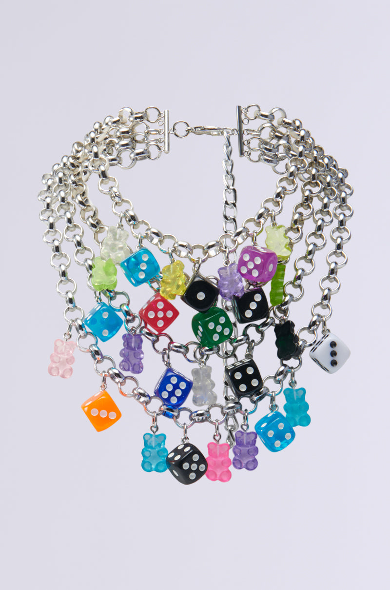 ROLL THE DICE CHARM CHOKER