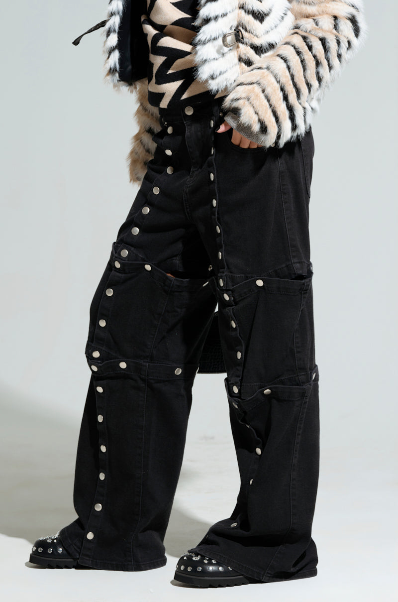 SNAP OUT OF IT DENIM PANT IN BLACK