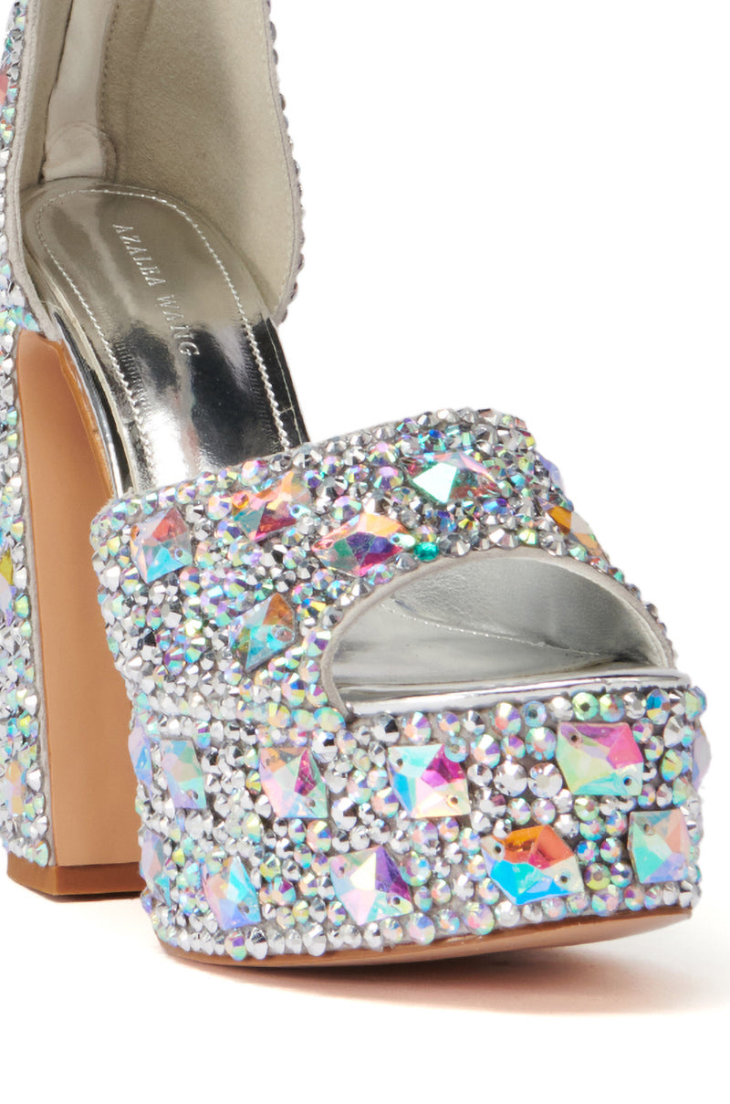 AZALEA WANG AMORIE MULTI EMBELLISHED PLATFORM SANDAL