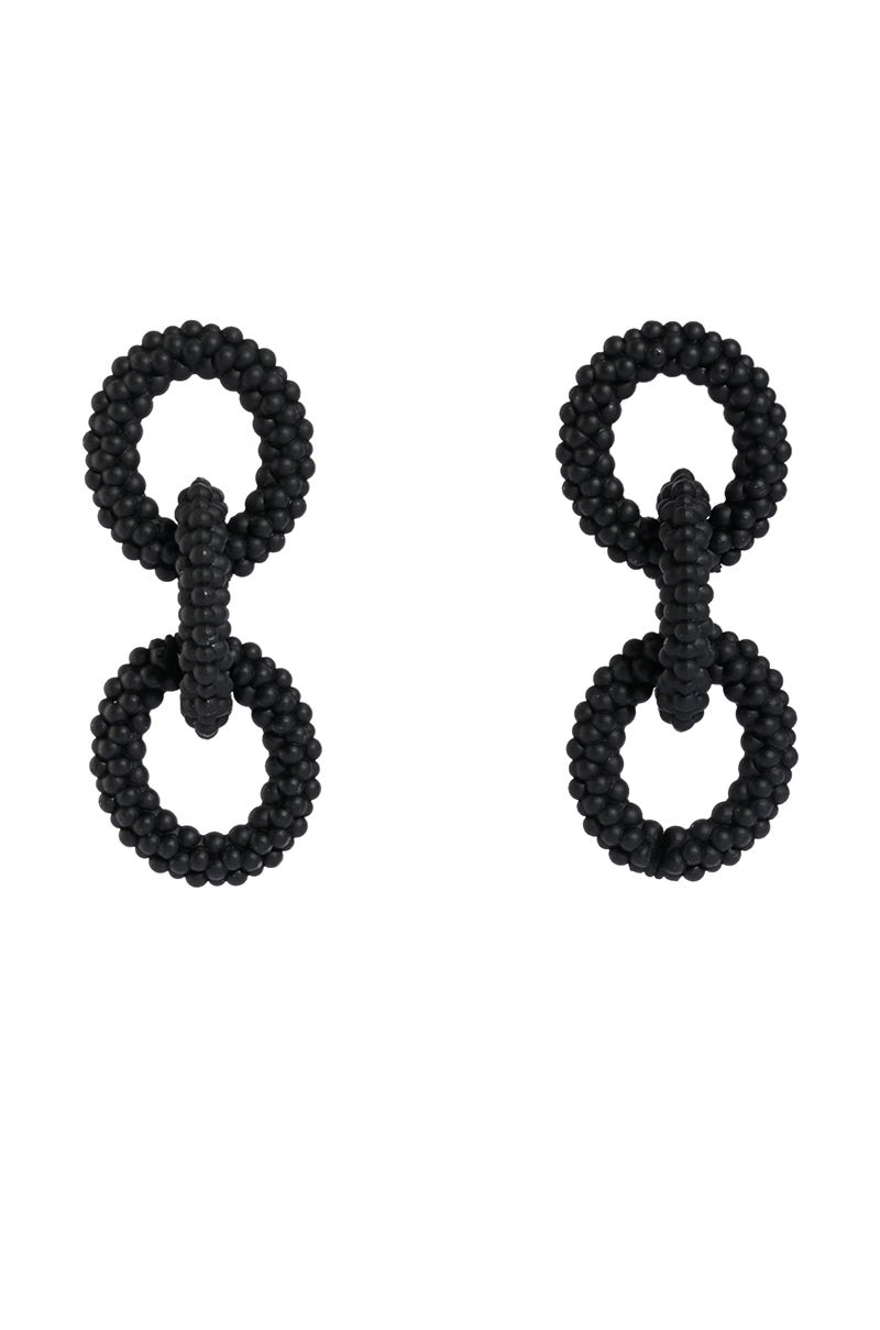 BUMPY RIDE EARRING IN BLACK