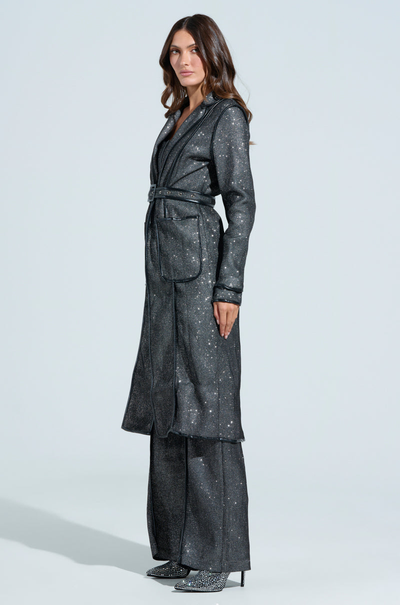 ALIA SPARKLE MESH TRENCH