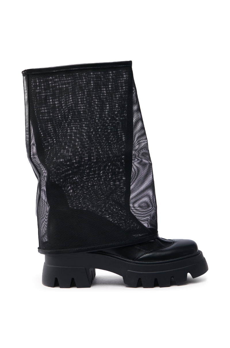 AZALEA WANG BAYE BLACK MESH BOOT