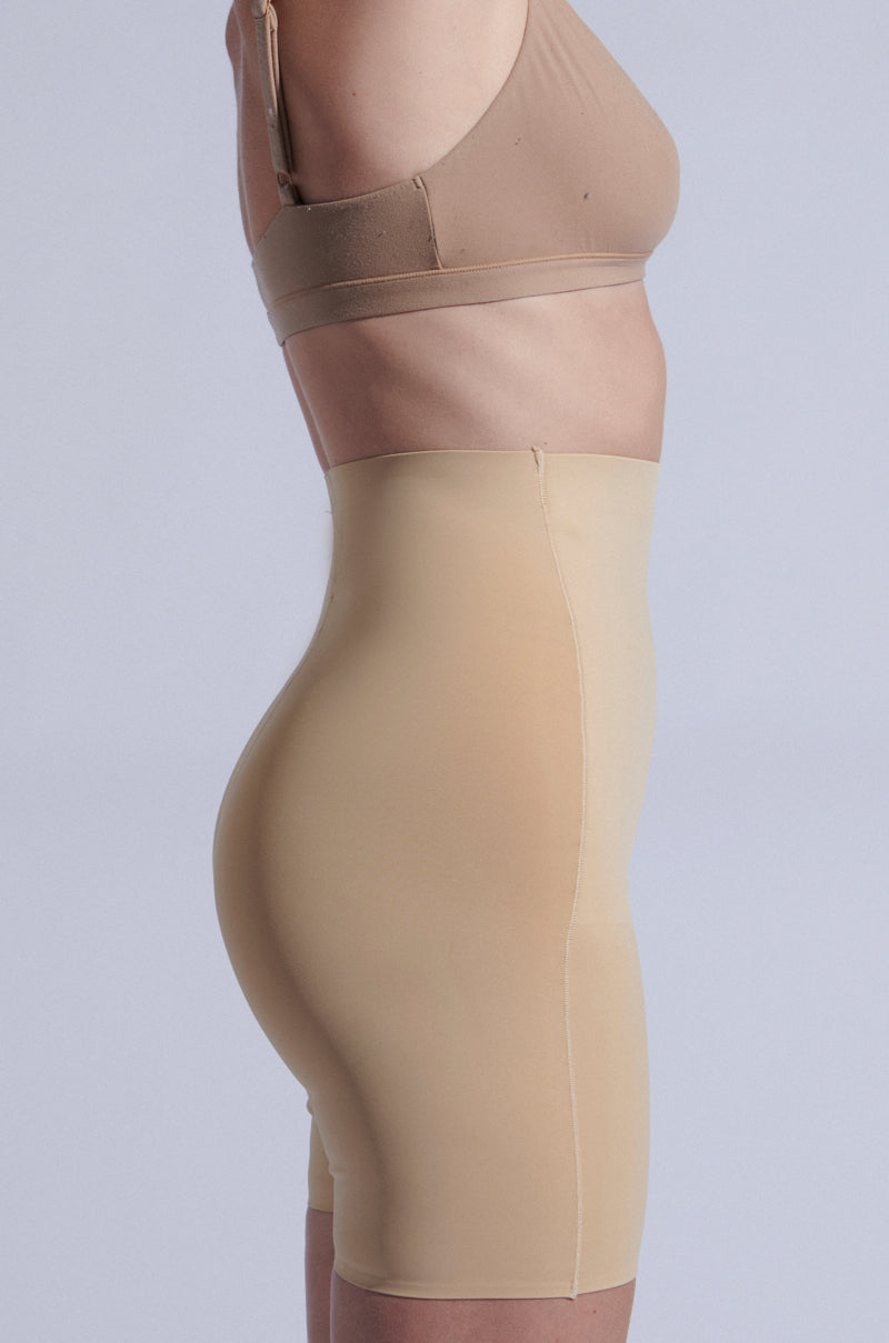 TITSY TUMMY TUCK SHORTS IN TAN