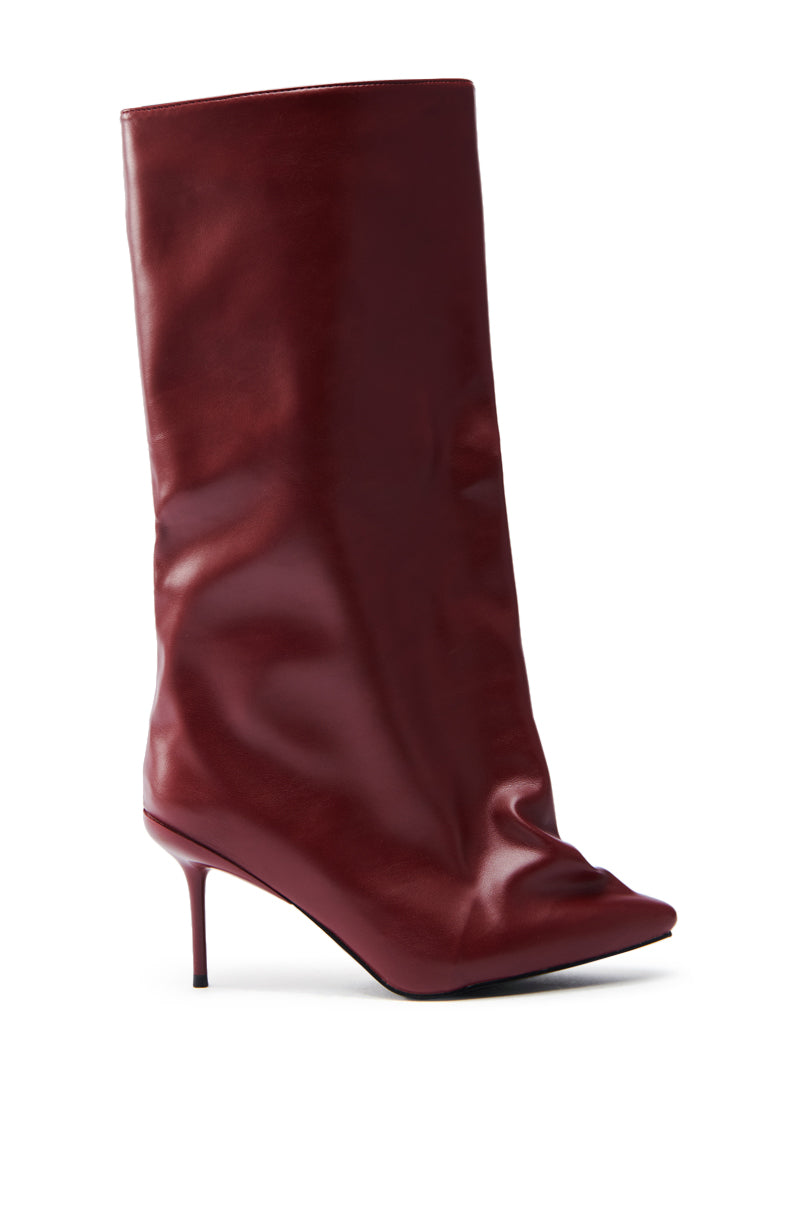 AZALEA WANG COUTURECRAZY BURGUNDY BOOT