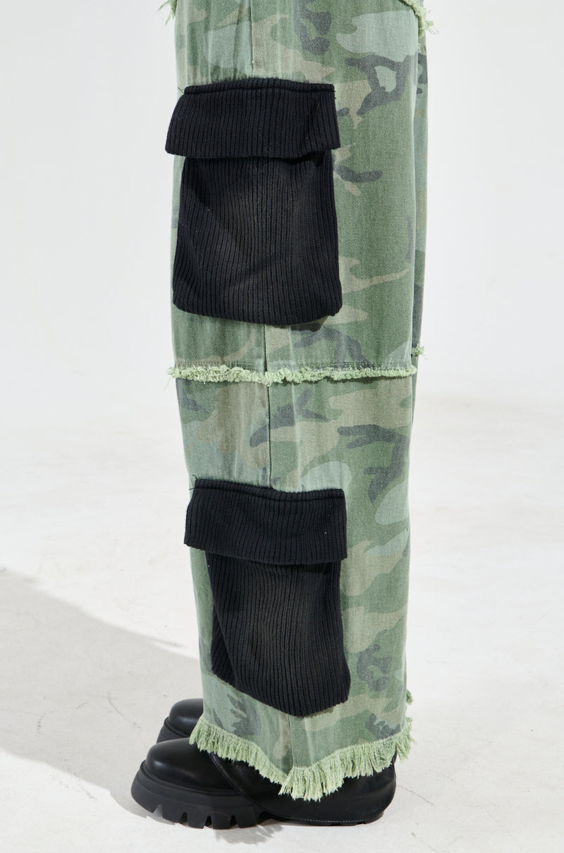 CADET MIXED MEDIA WIDE LEG PANT