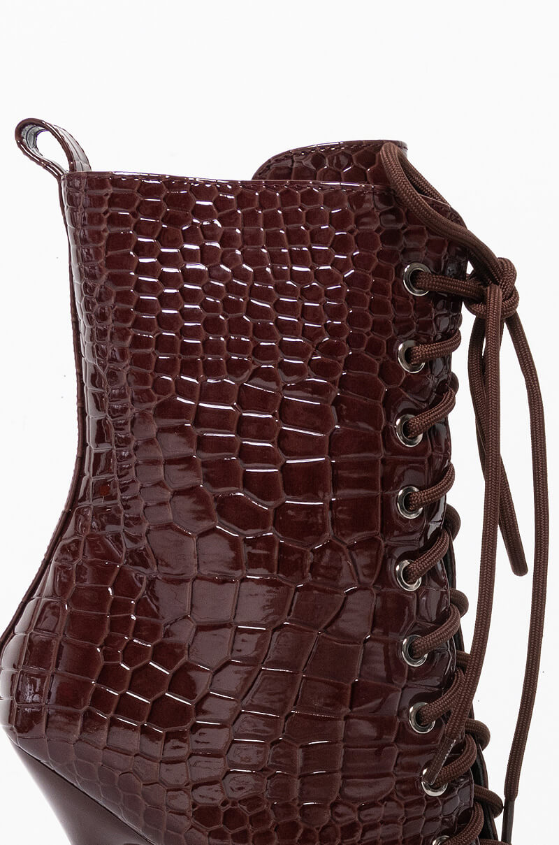 AZALEA WANG HIGHS AND LOWS CHUNKY BOOTIE IN BROWN