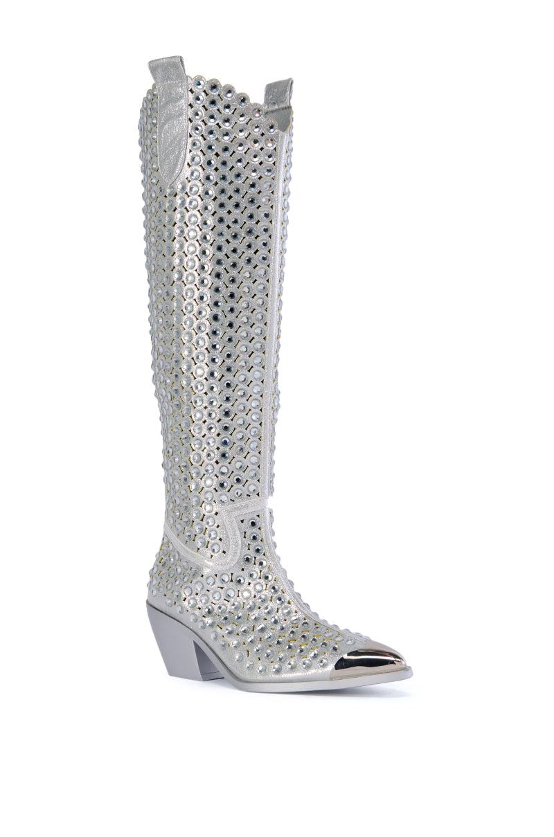 AZALEA WANG RUVIN SILVER WESTERN BOOT