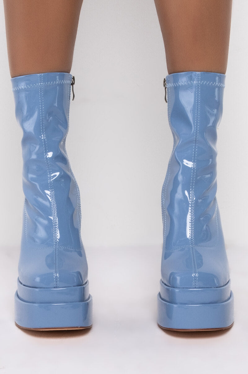 AZALEA WANG SKY HIGH CHUNKY BOOTIE IN BLUE