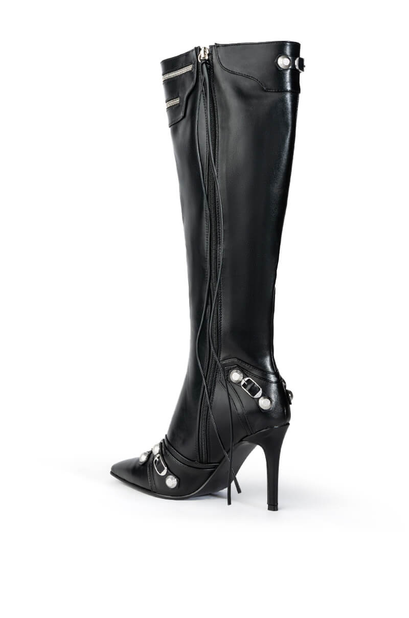 AZALEA WANG JUST FOR YOU STILETTO BOOT IN BLACK