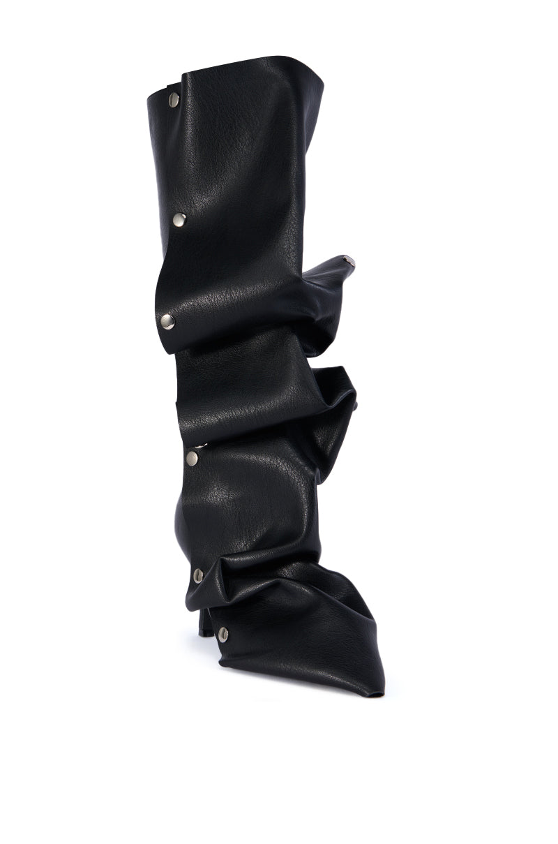 AZALEA WANG IMOGINE BLACK SNAP BOOT