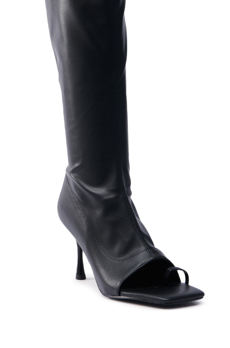 AZALEA WANG THYME BLACK PU BOOT