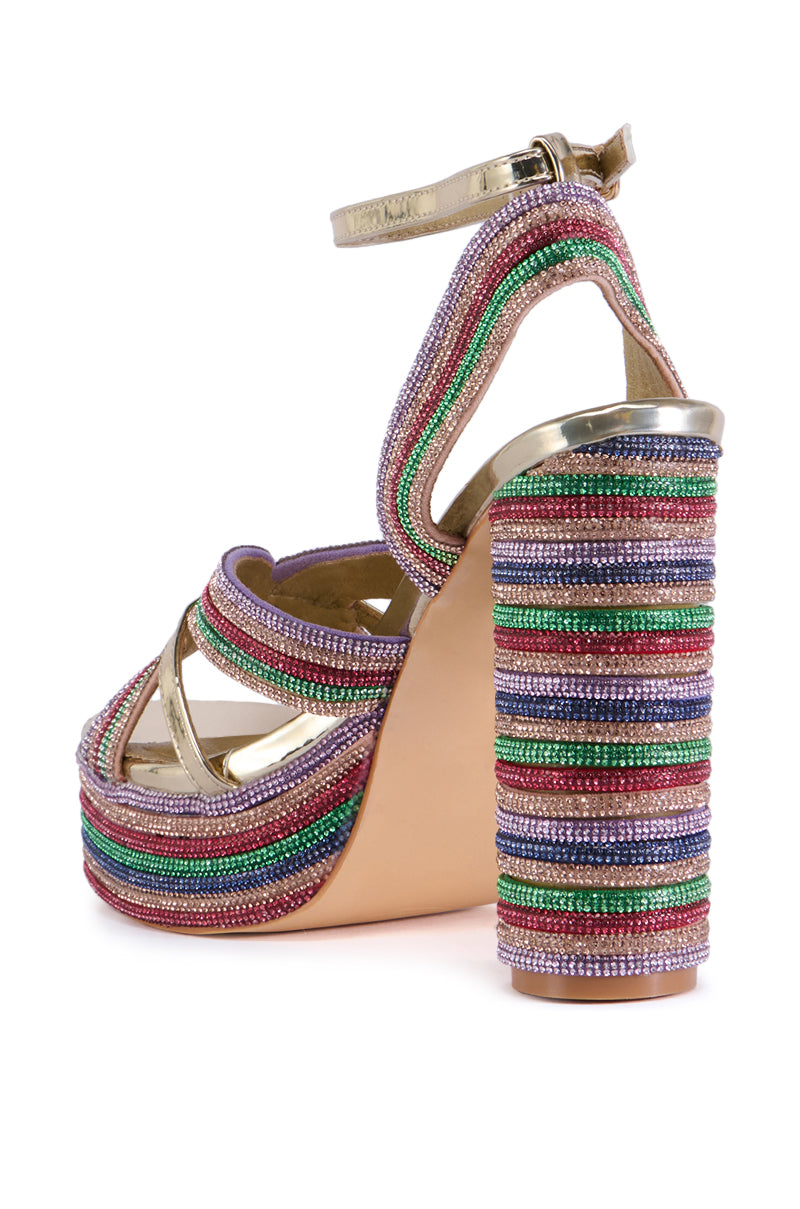 AZALEA WANG KINSLEE MULTI DIAMOND ROPE PLATFORM SANDAL