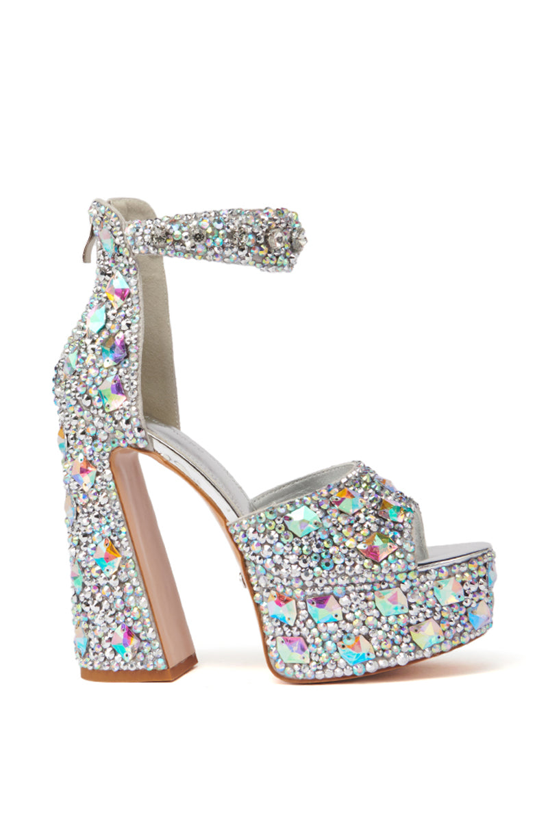 AZALEA WANG AMORIE MULTI EMBELLISHED PLATFORM SANDAL