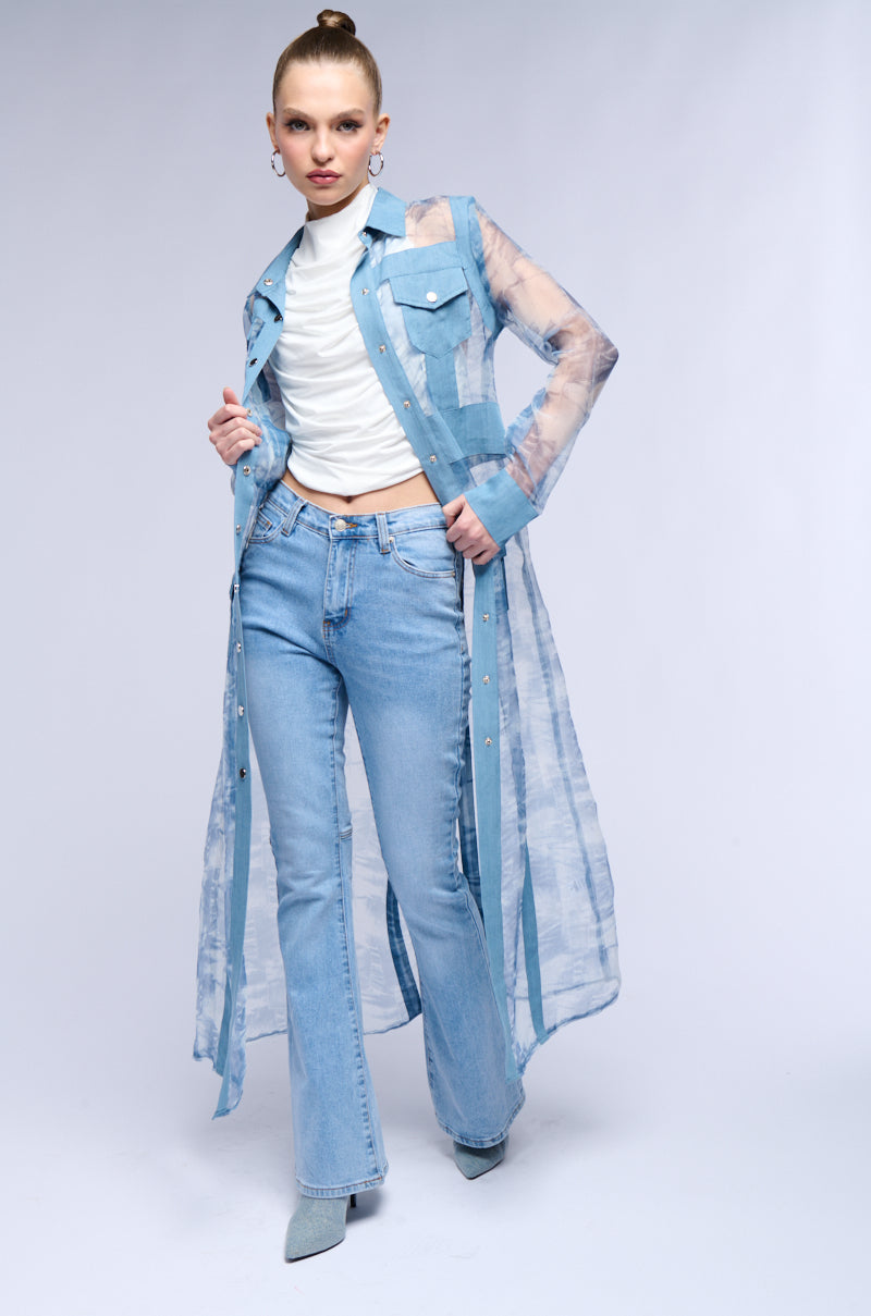 DENIM PRINTED DUSTER