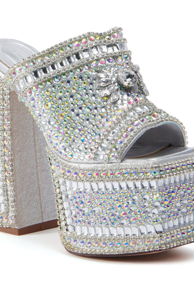 AZALEA WANG SHOWSTOP RHINESTONE SANDAL