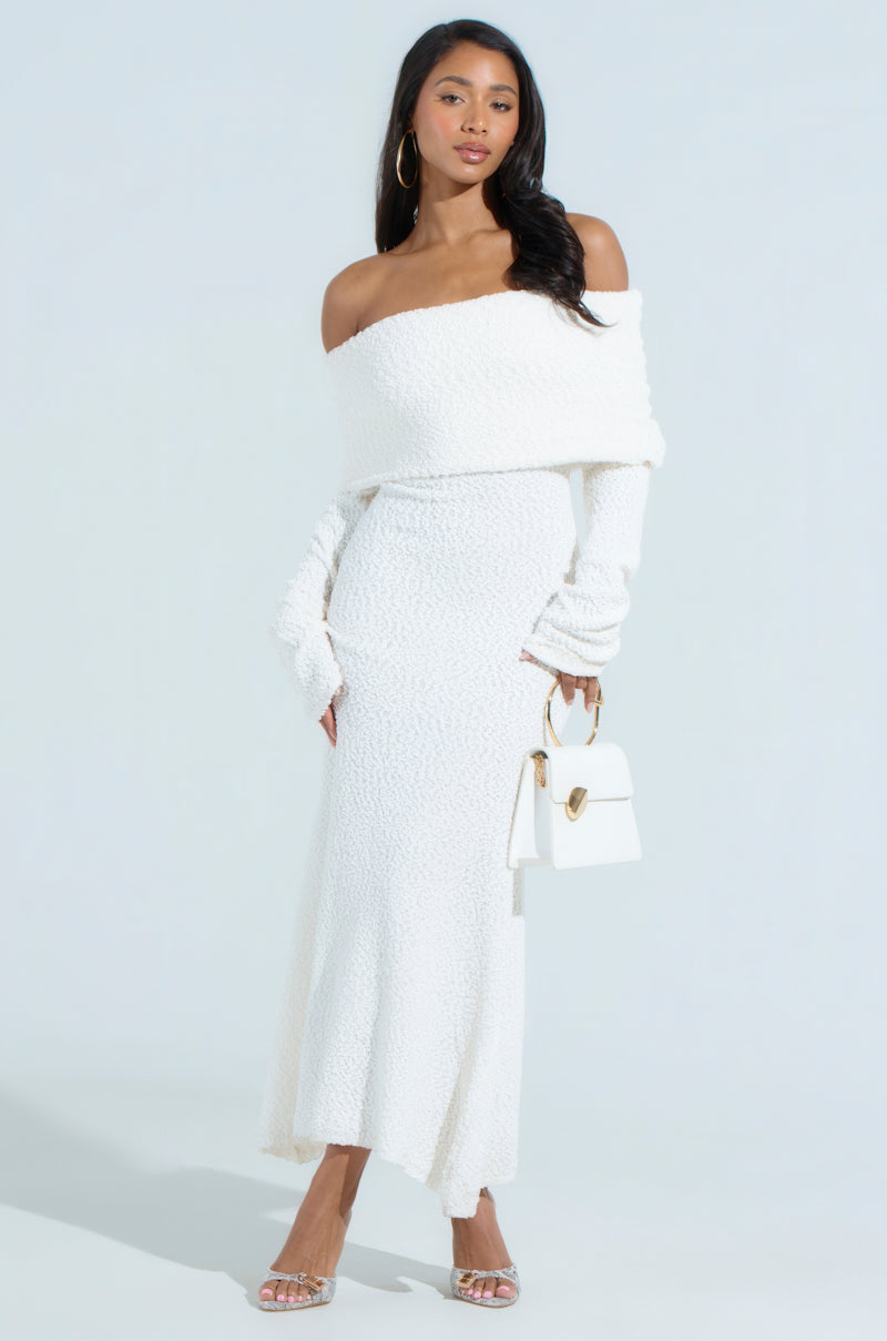 CANCELLED PLANS KNIT MIDI DRESS