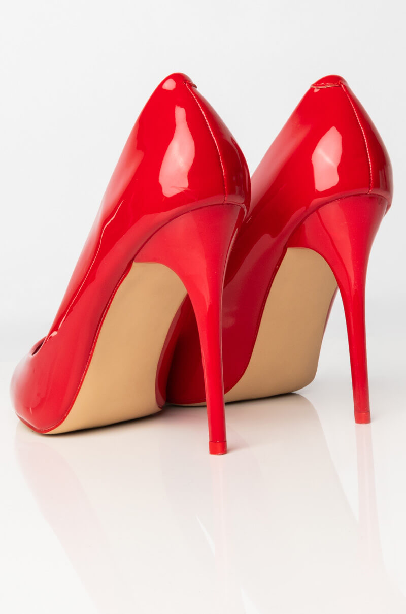 AZALEA WANG TAKE ME OUT STILETTO PUMP IN RED