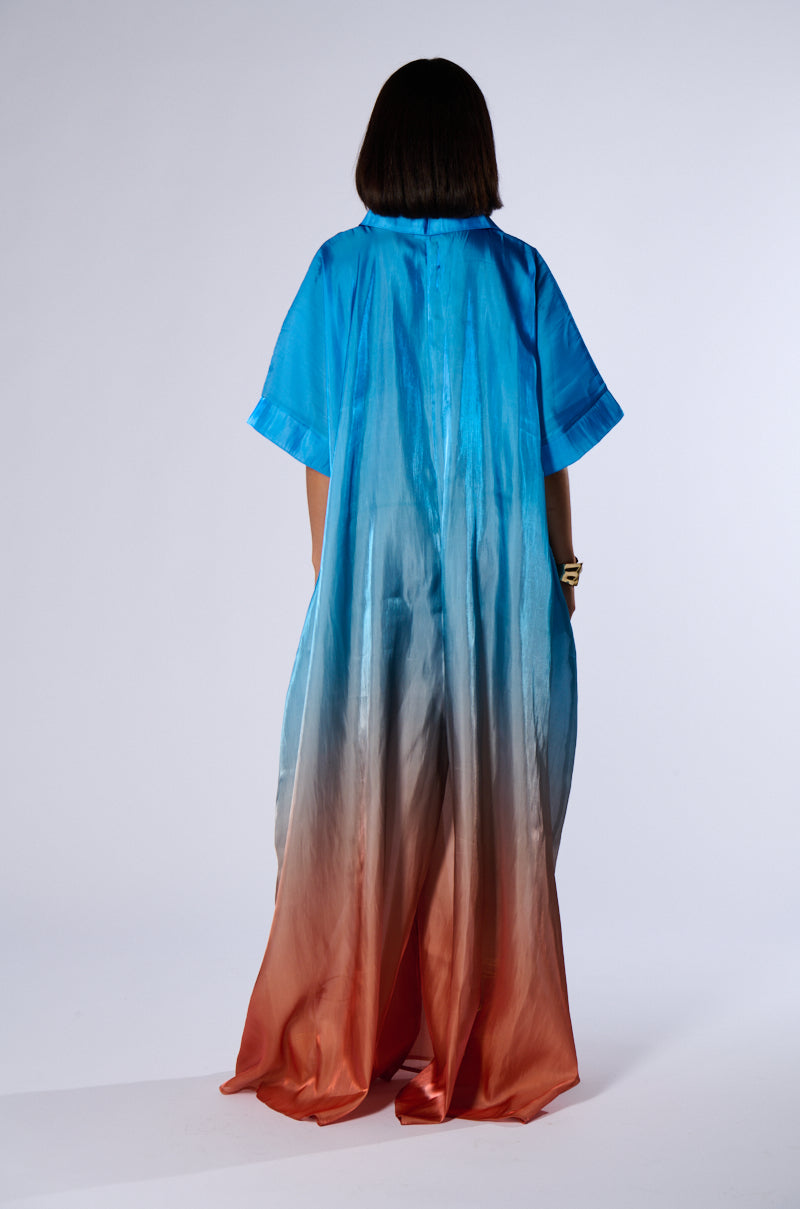 ISLA OMBRE OVERSIZED SATIN JUMPSUIT