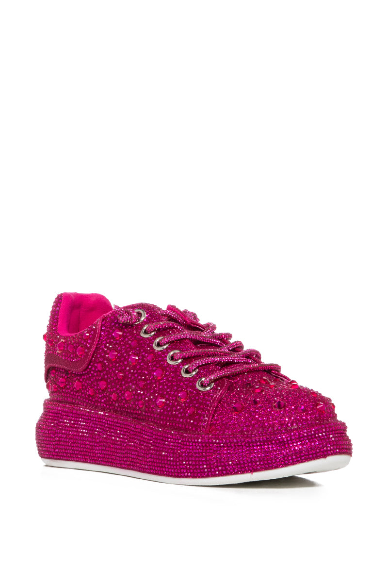 AZALEA WANG STOP AND STARE FLAT SNEAKER IN PINK