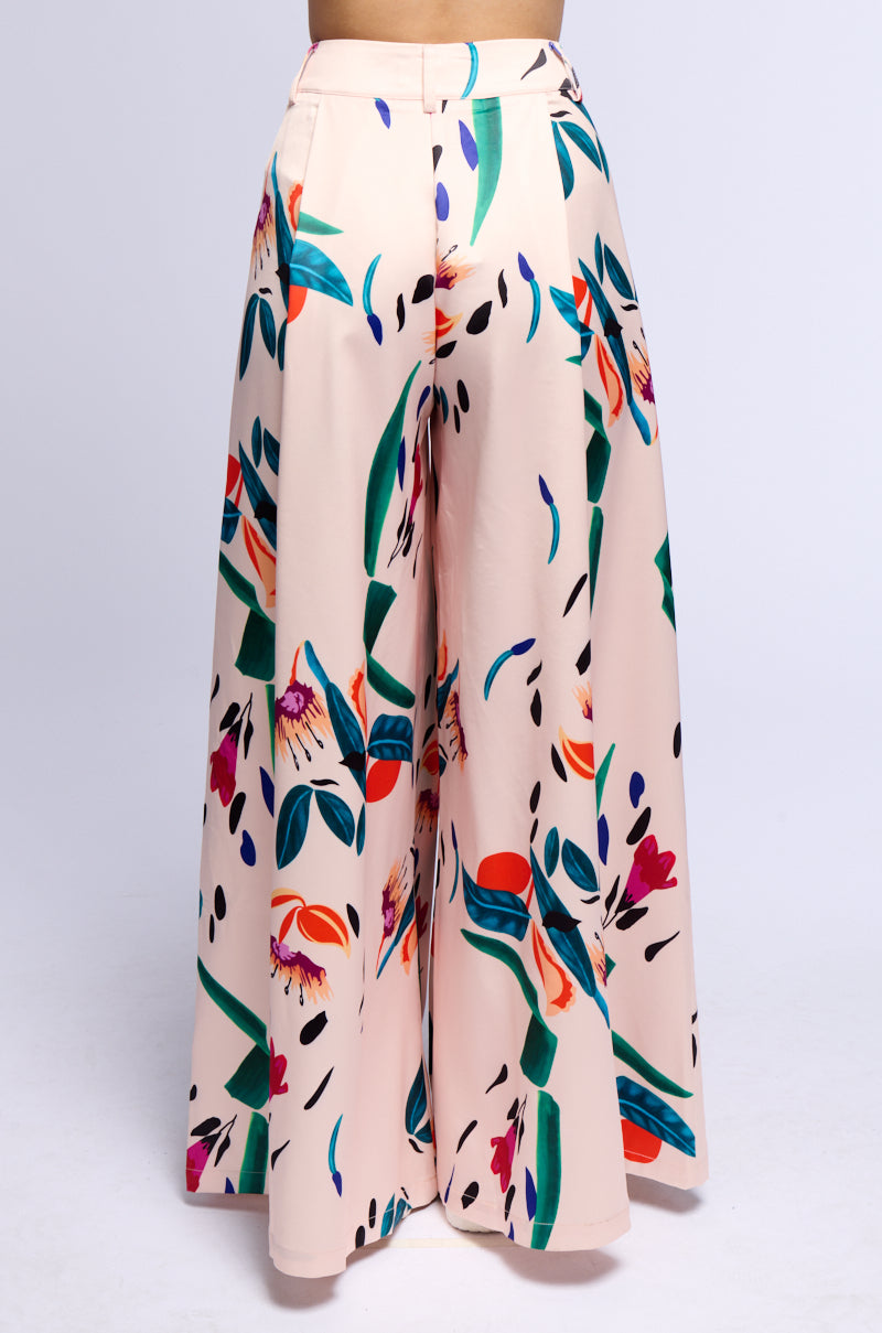 CANDY RAIN SATIN WIDE LEG PANT