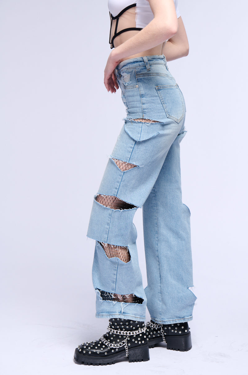 STARSTRUCK RHINESTONE RELAXED JEANS