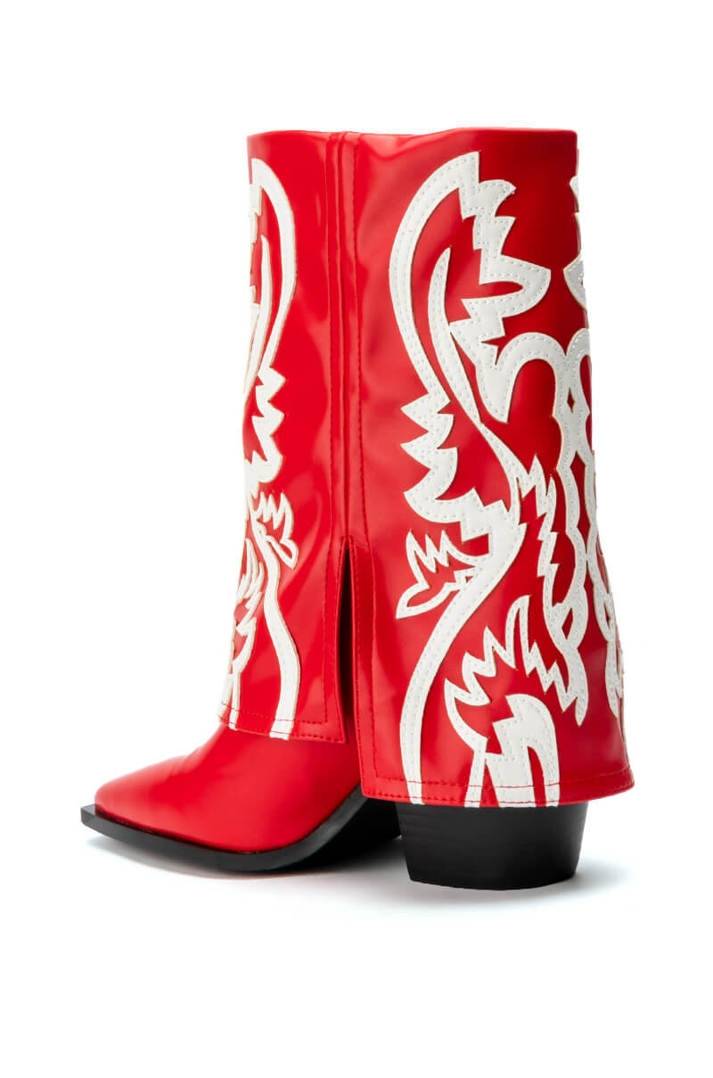 AZALEA WANG ESPERANZA WESTERN BOOTIE IN RED