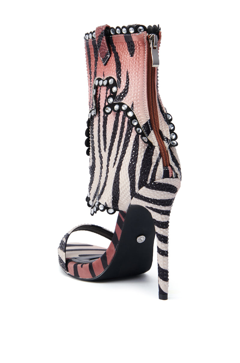 AZALEA WANG RUMMIE TIGER STILETTO SANDAL