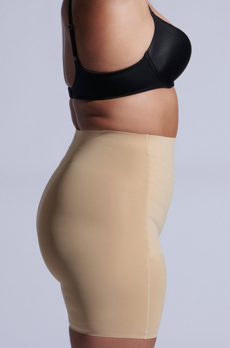 TITSY TUMMY TUCK SHORTS IN TAN