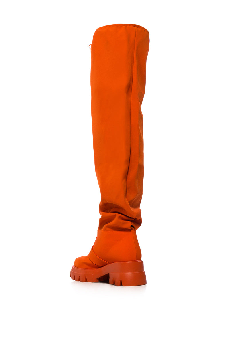 AZALEA WANG FRAPPE ORANGE OVER THE KNEE BOOT