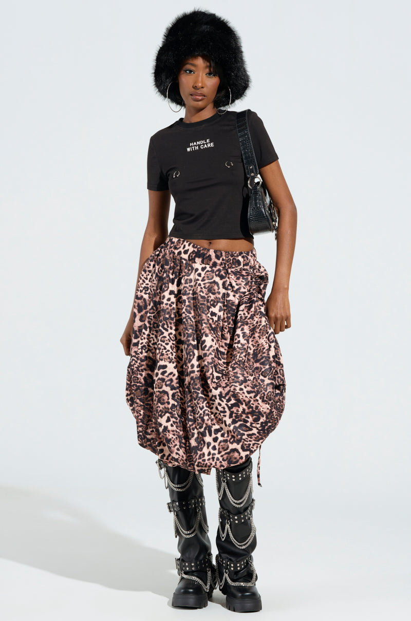 FREE AS CAN BE SKIRT IN CHEETAH