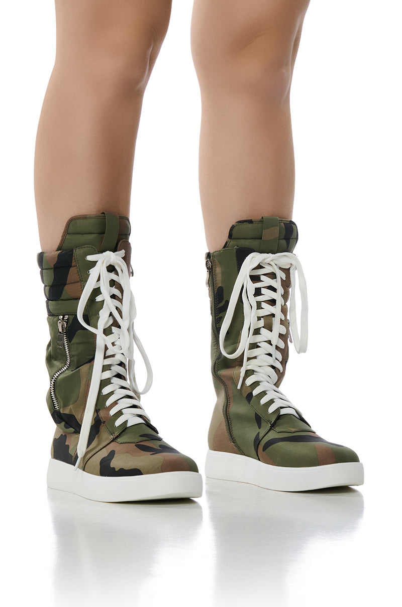 AZALEA WANG TONY CAMO SNEAKER