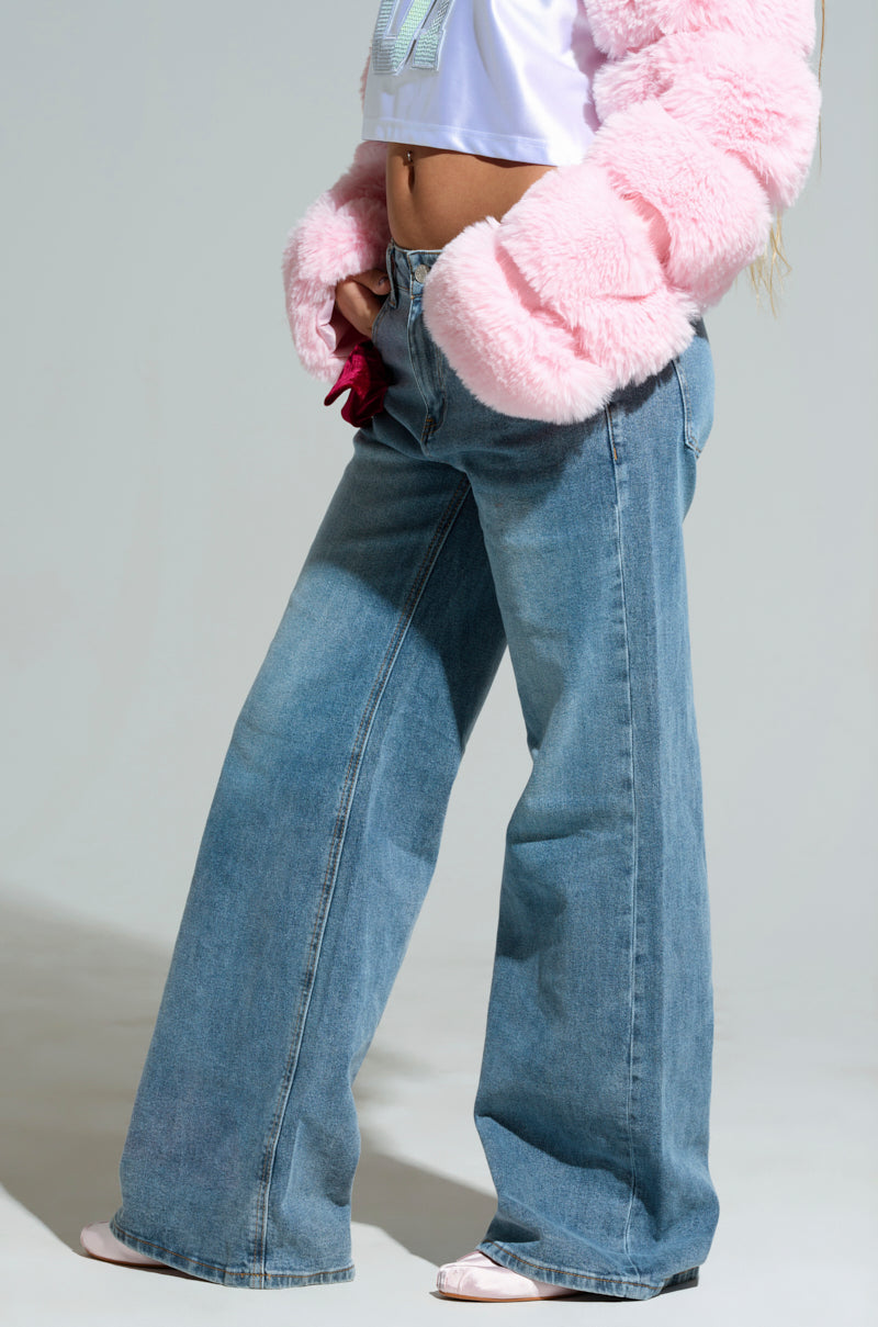 UNWRAP ME VELVET BOW DENIM PANT