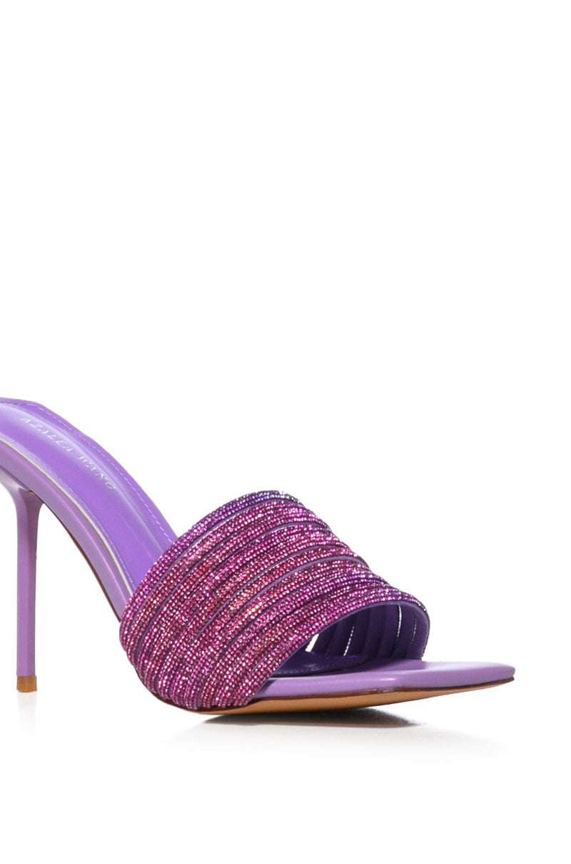 AZALEA WANG FRYE EMBELLISHED STILETTO SANDAL IN PURPLE