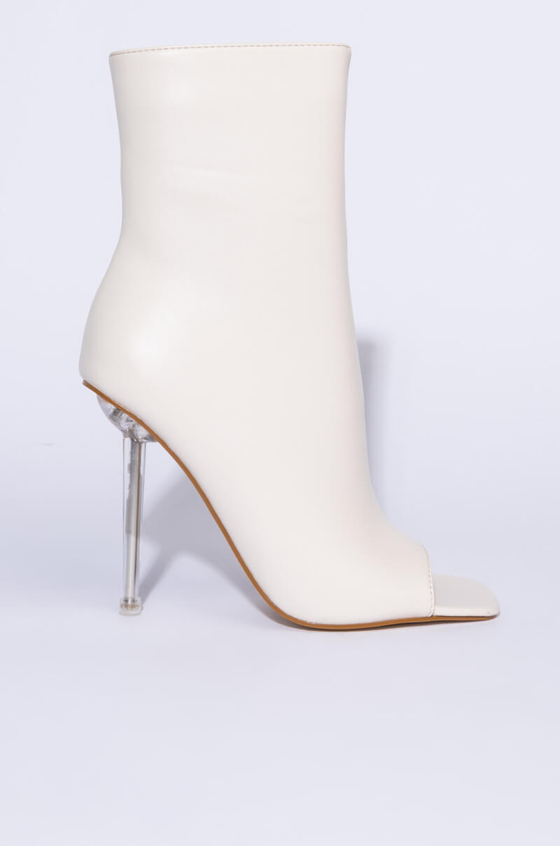AZALEA WANG WHEN THE SUN GOES DOWN STILETTO BOOTIE IN BONE