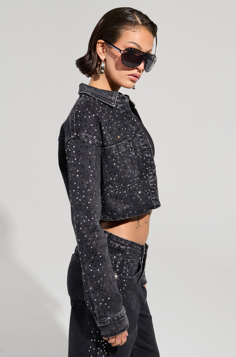 EMMIE EMBELLISHED DENIM JACKET