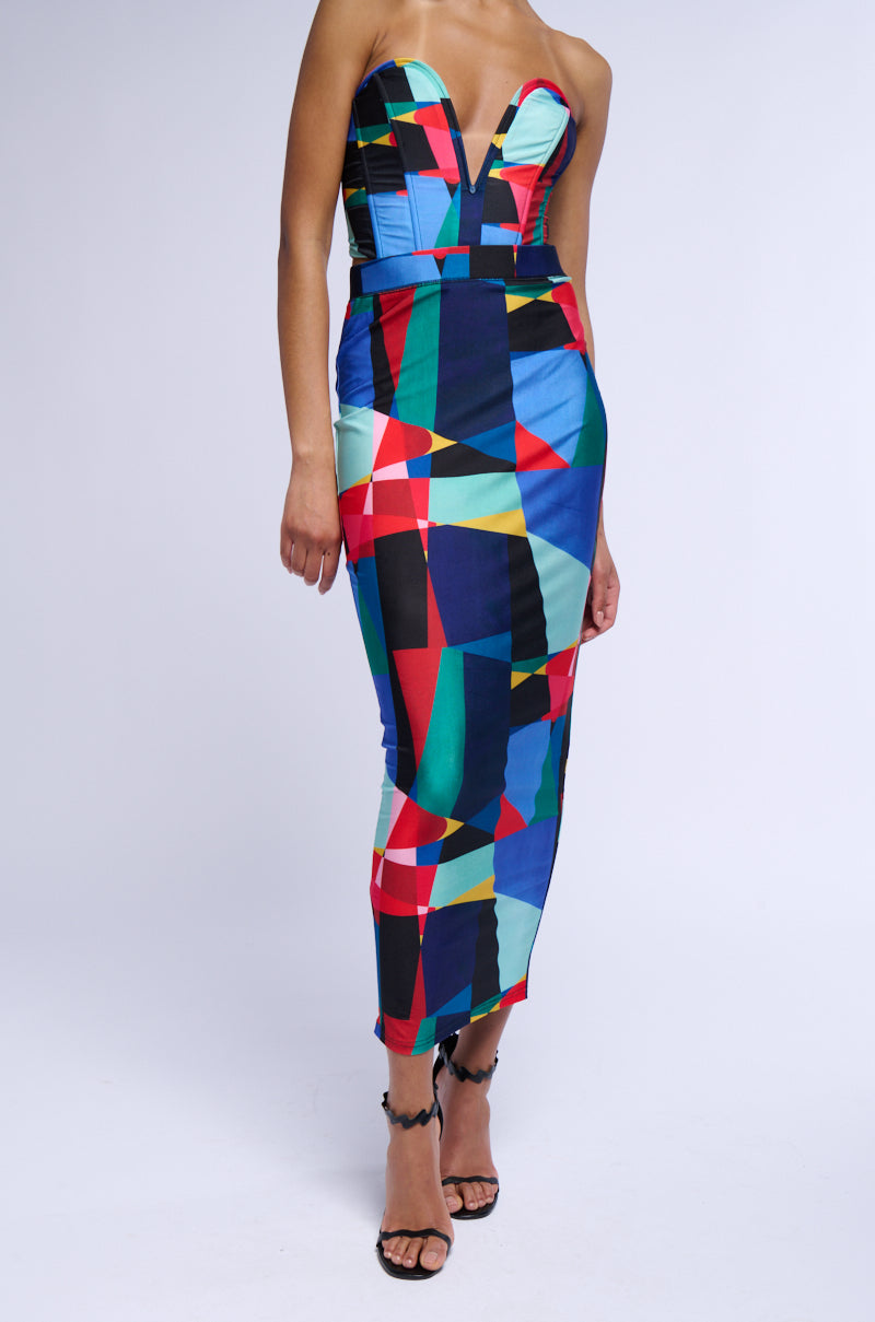 VACATION FEVER STRETCH MAXI SKIRT