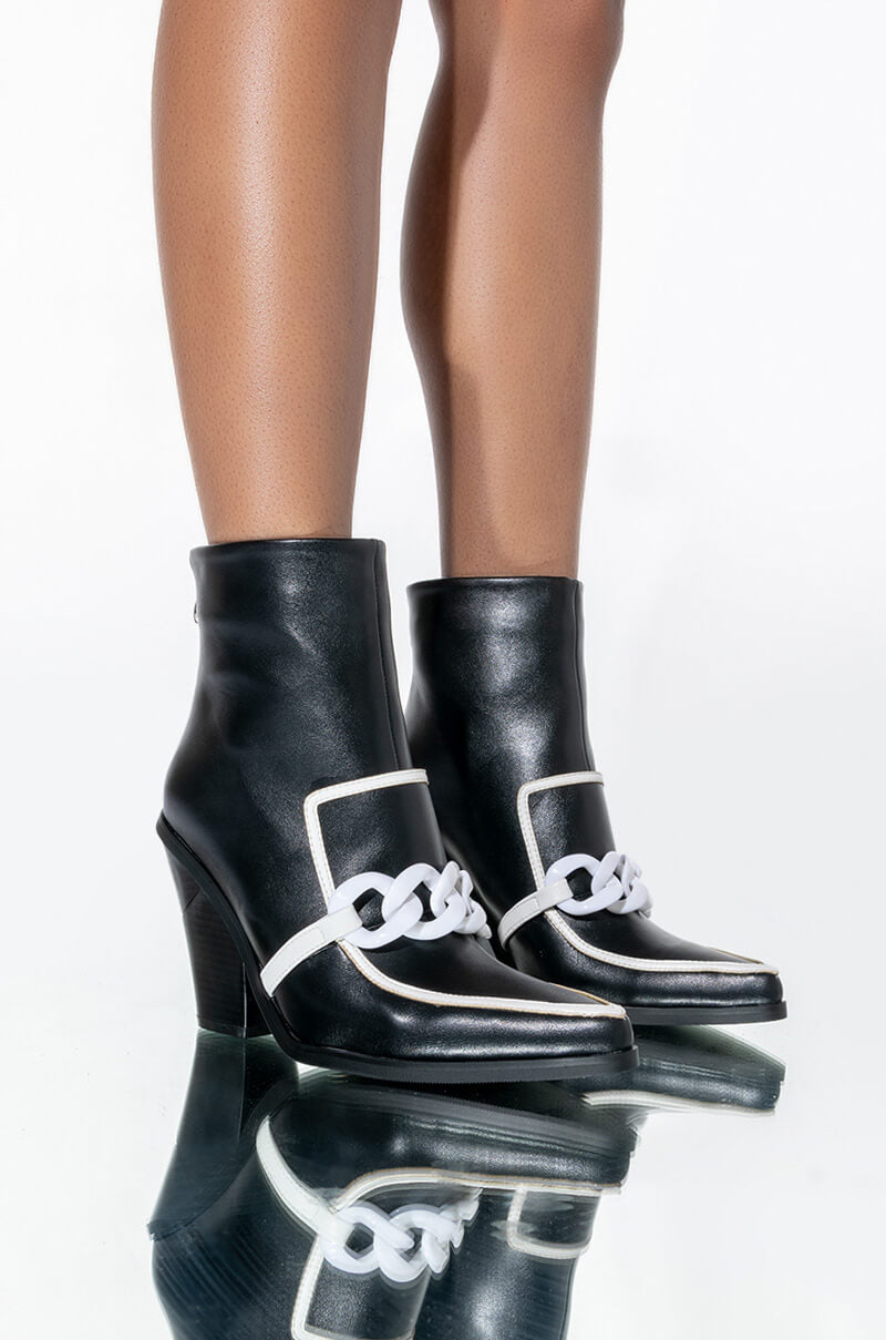 AZALEA WANG WITH OR WITHOUT YOU CHUNKY BOOTIE IN BLACK WHITE
