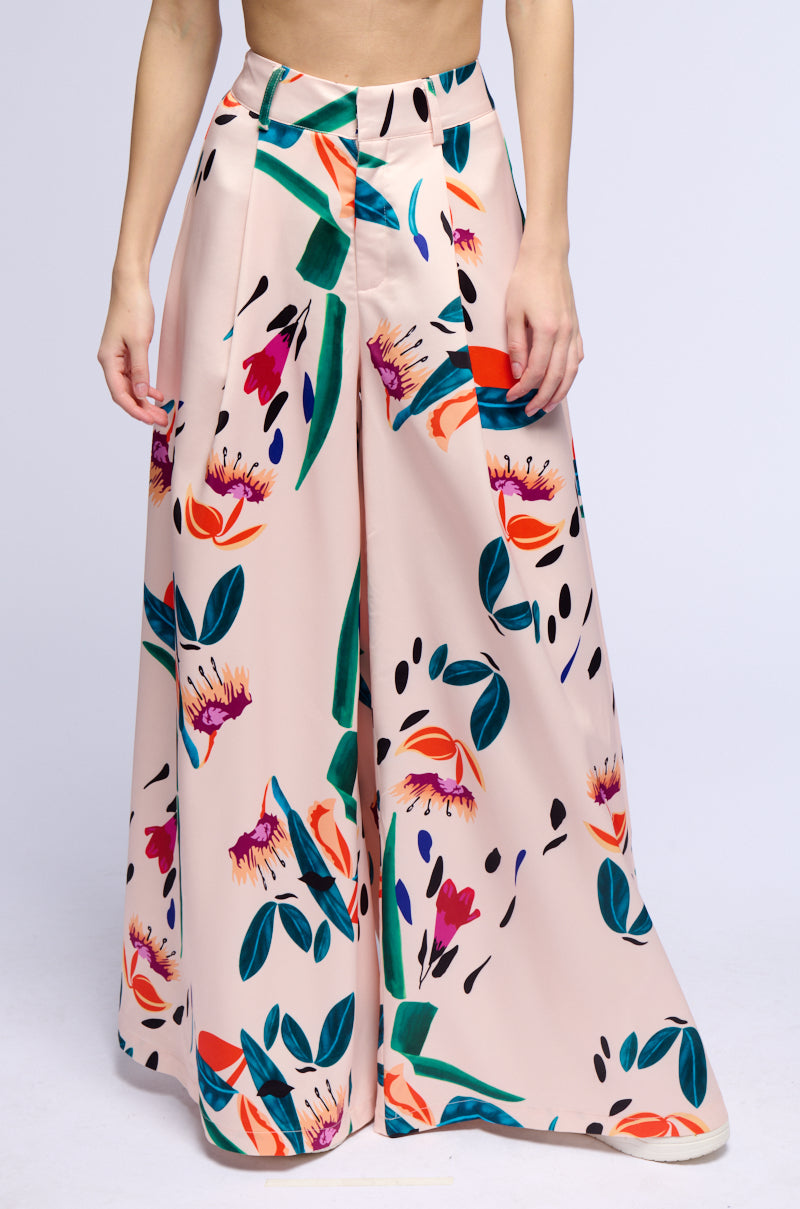 CANDY RAIN SATIN WIDE LEG PANT