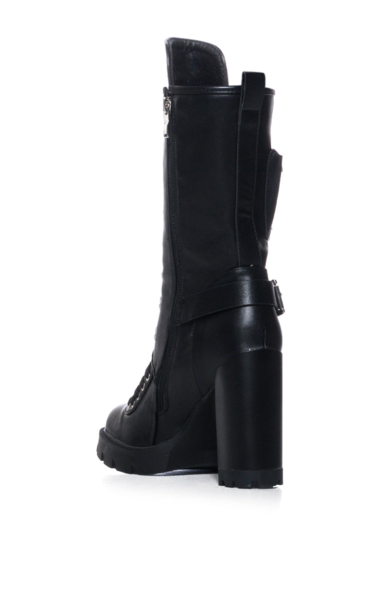 AZALEA WANG CALIBRI BLACK CHUNKY BOOTIE