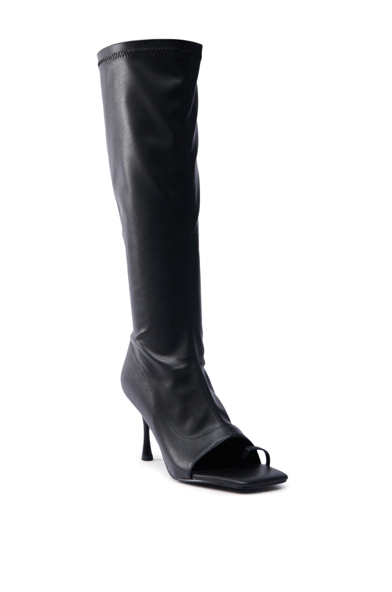 AZALEA WANG THYME BLACK PU BOOT