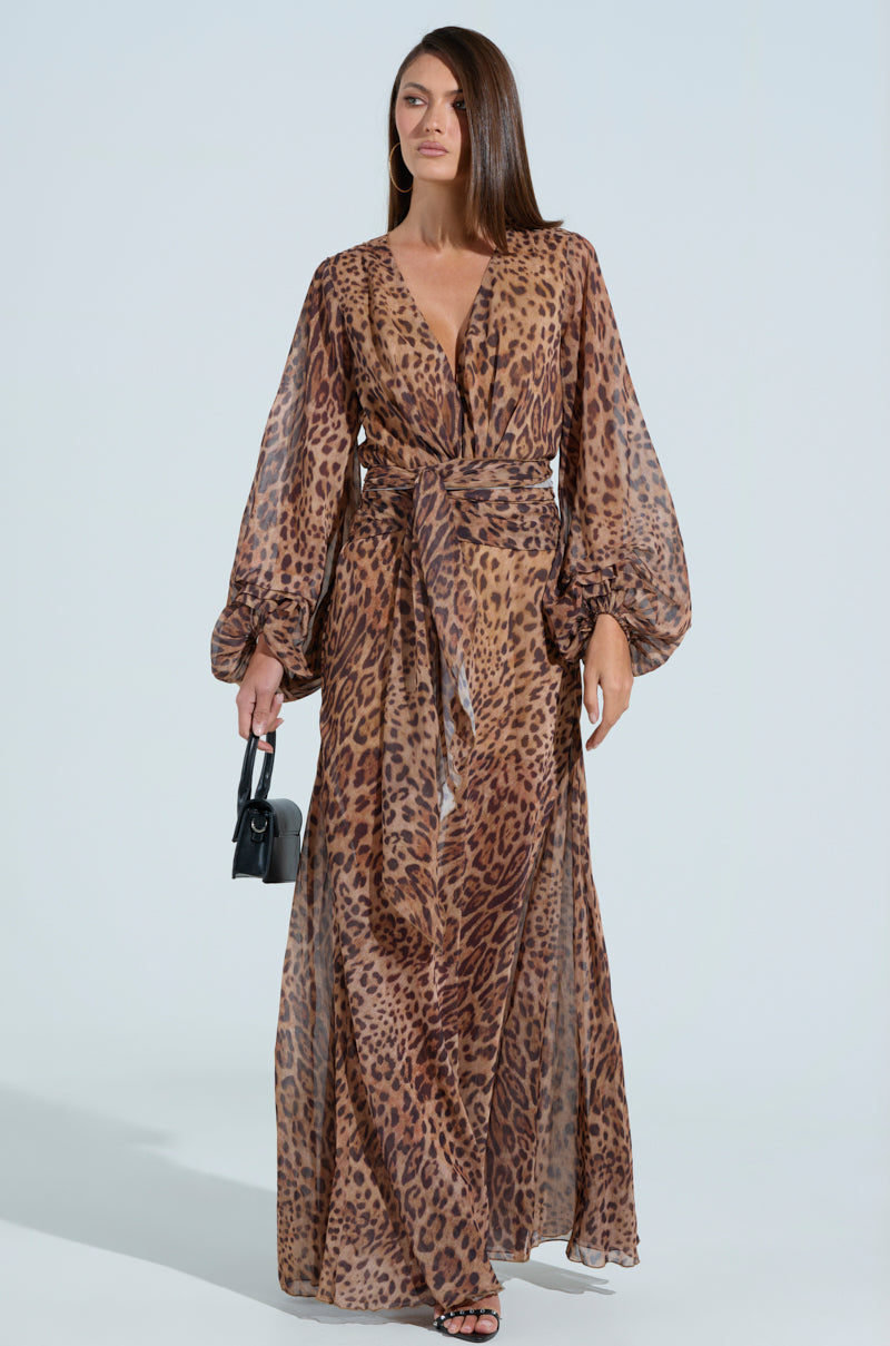 RYAN LEOPARD PRINT MAXI DRESS