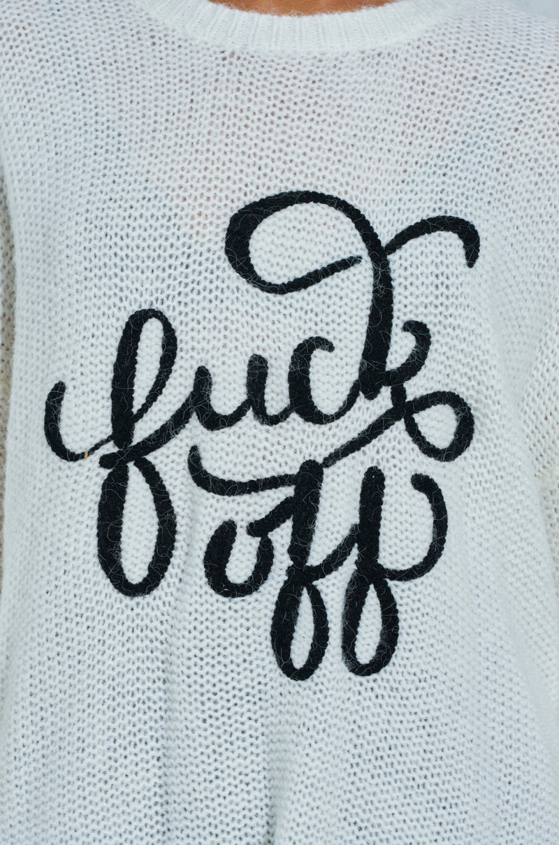 EFF OFF KNIT SWEATER DRESS