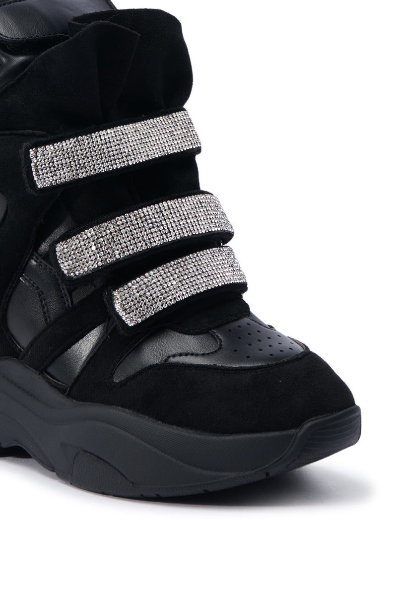 MARANTO BLACK WEDGE SNEAKER