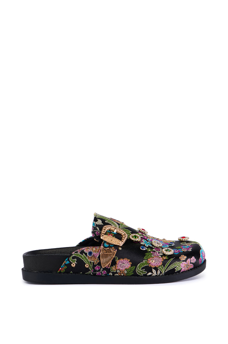 AZALEA WANG QUINBY BROCADE CLOG IN BLACK