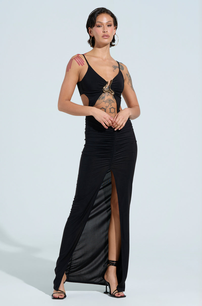 LAY IT LOW SLINKY MAXI DRESS