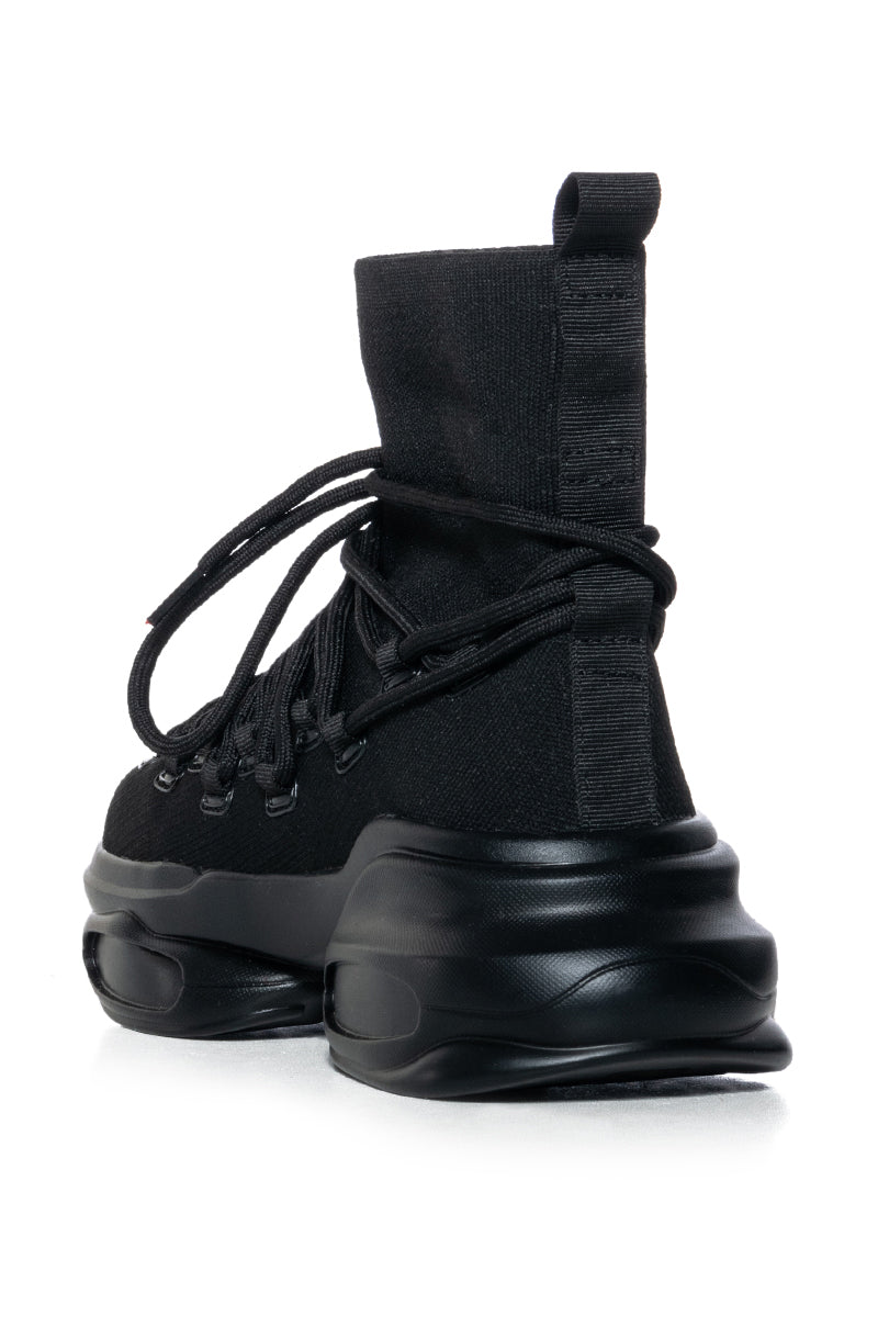 AZALEA WANG ITHACA BLACK SNEAKER