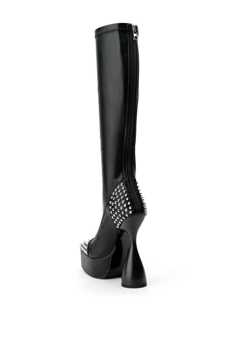 AZALEA WANG RIGHT ON BEAT CHUNKY BOOT IN BLACK